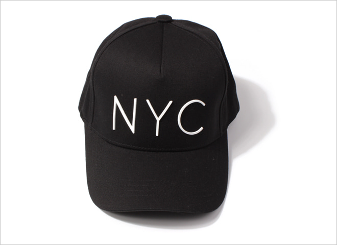 NYC 입체 로고 볼캡  면 커플 남녀공용 모자 심플 유행 